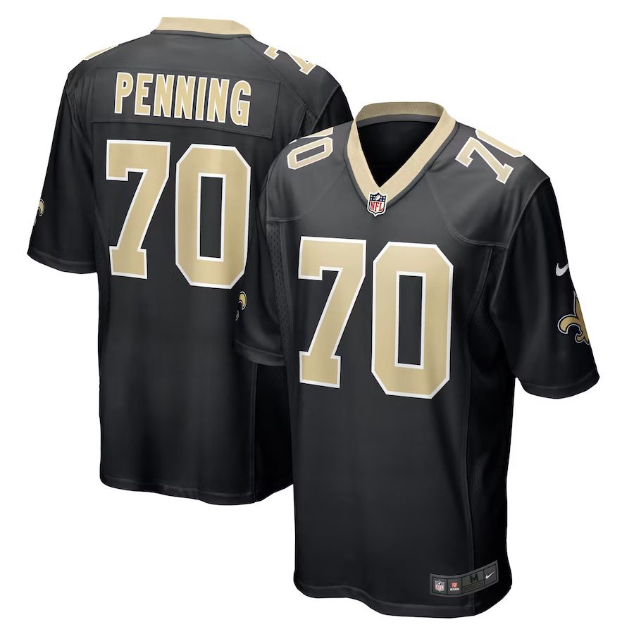 Men New Orleans Saints #70 Trevor Penning Nike Black Game Player NFL Jersey